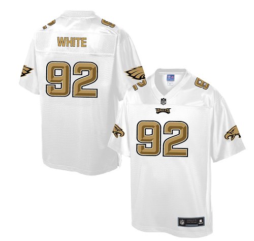 Men's Game Reggie White Nike Jersey White - #92 Pro Line Fashion NFL Philadelphia Eagles